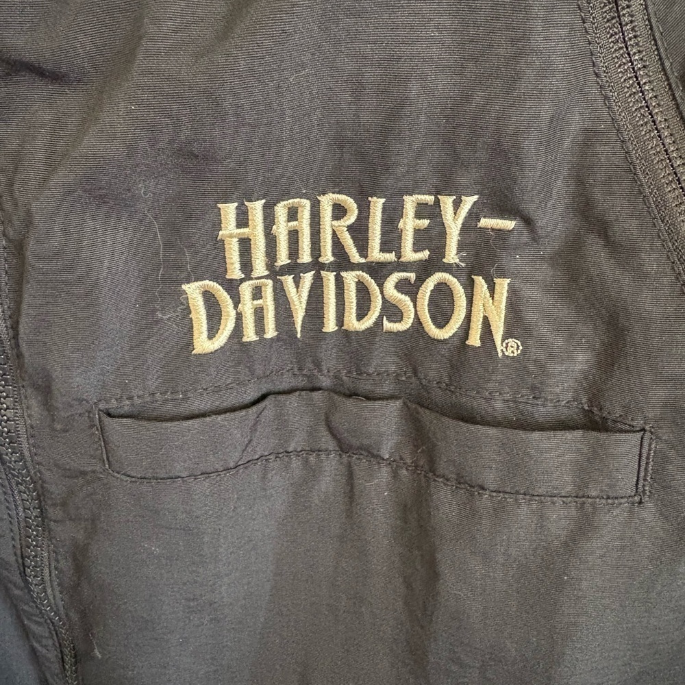 🏍️ Harley-Davidson® BAD MOON Convertible Nylon Lined Jacket to Vest Mens Medium - Picture 3 of 12